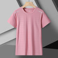 Camiseta Esportiva de Corrida de Verão de Secagem Rápida, em Seda Gelada, com Mangas Curtas.